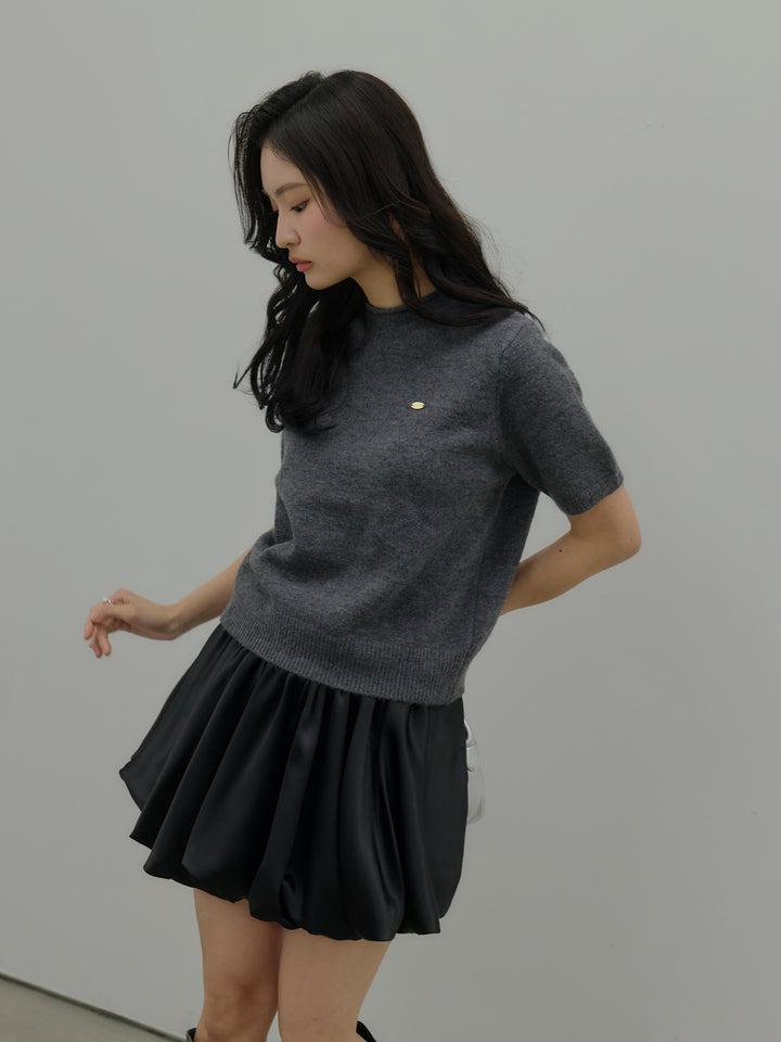 サテンバルーンミニスカート(インパン付き)