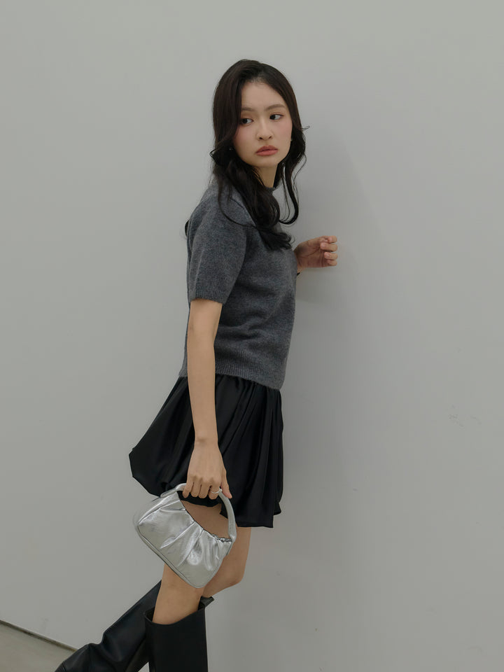 サテンバルーンミニスカート(インパン付き)