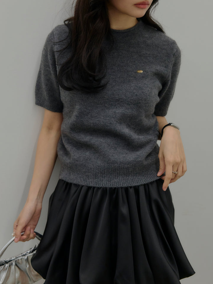 サテンバルーンミニスカート(インパン付き)