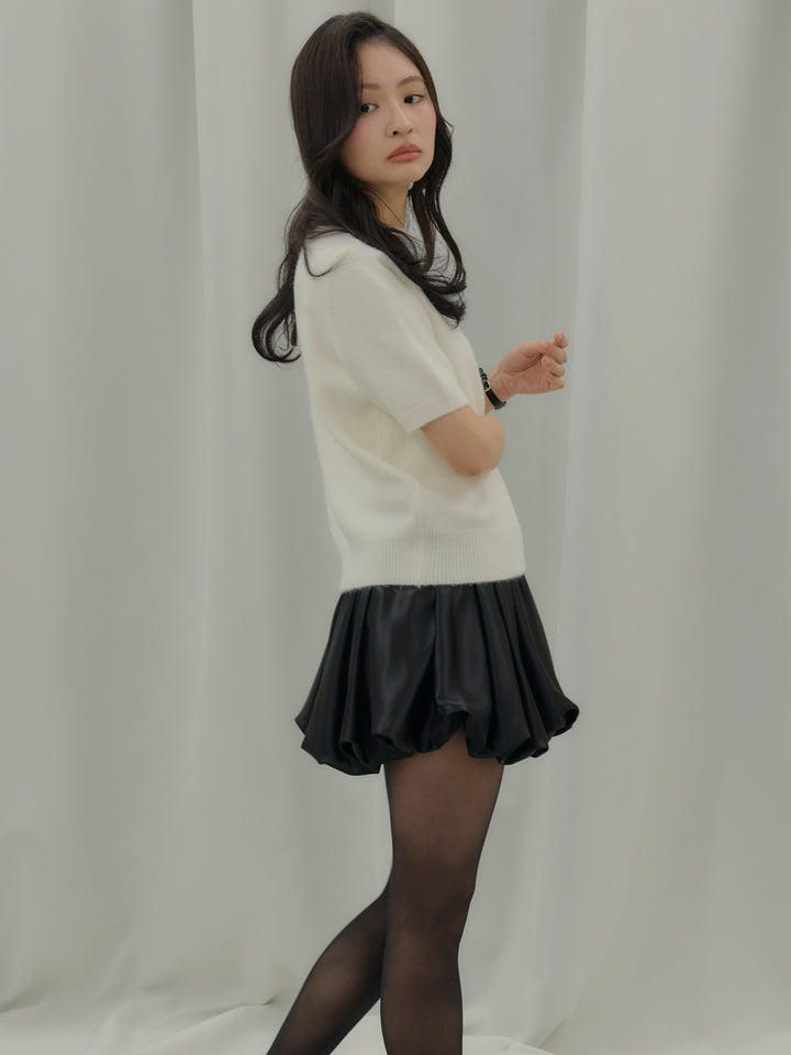 サテンバルーンミニスカート(インパン付き)