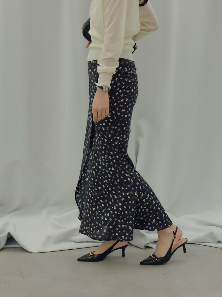 【SET】【Essential】Wrap design satin mermaid skirt+【Essential】Wrap design satin mermaid skirt(2set)