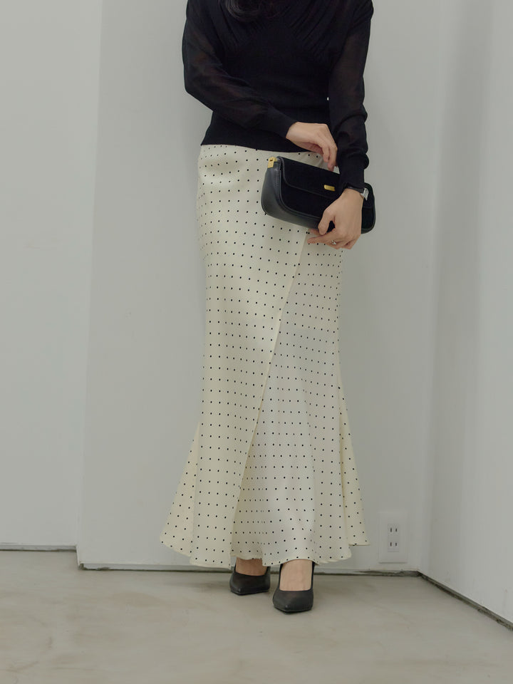 【SET】【Essential】Wrap design satin mermaid skirt+【Essential】Wrap design satin mermaid skirt(2set)