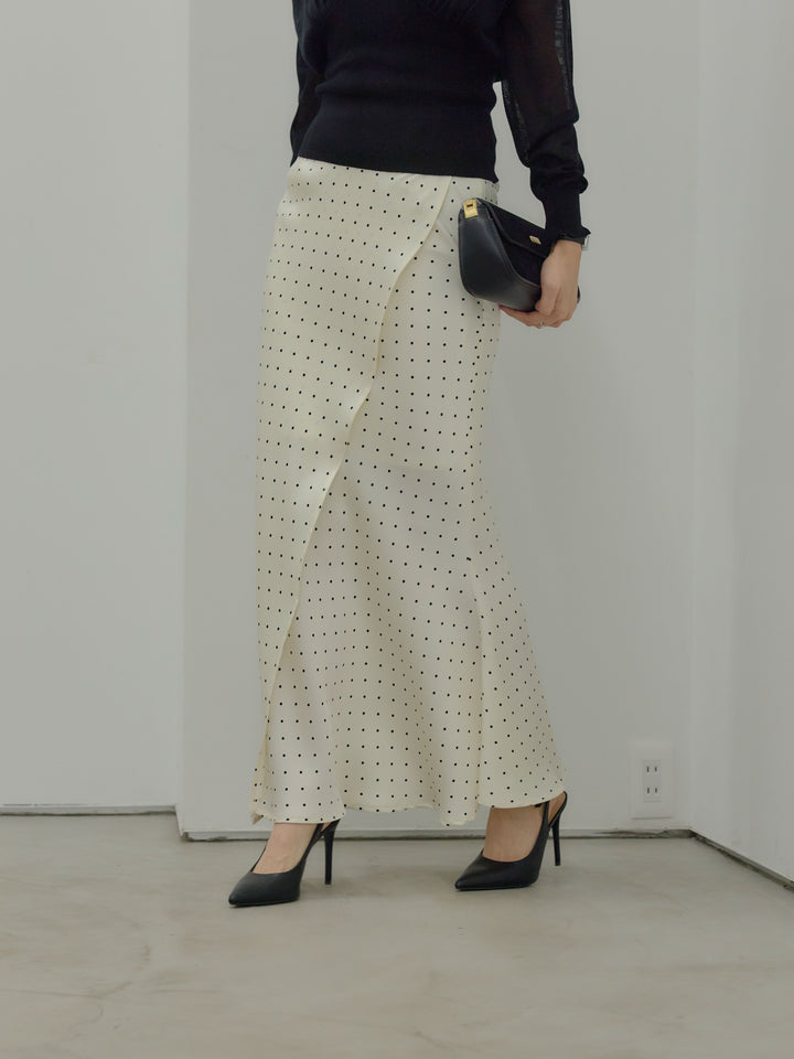 【SET】【Essential】Wrap design satin mermaid skirt+【Essential】Wrap design satin mermaid skirt(2set)