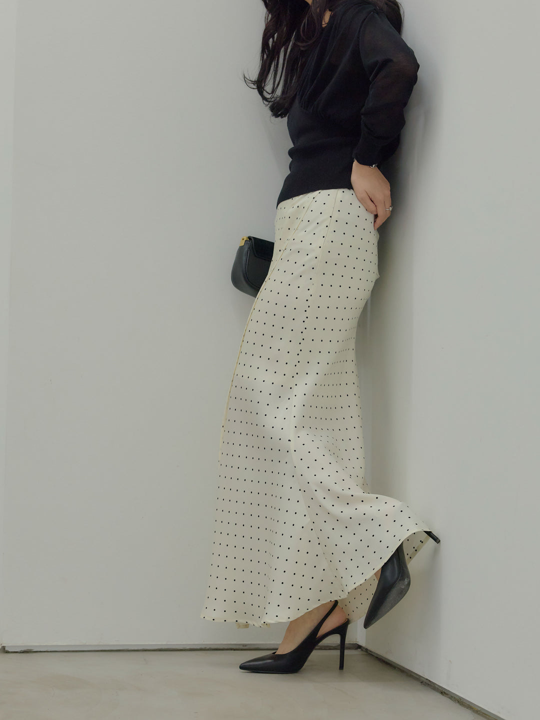 【SET】【Essential】Wrap design satin mermaid skirt+【Essential】Wrap design satin mermaid skirt(2set)