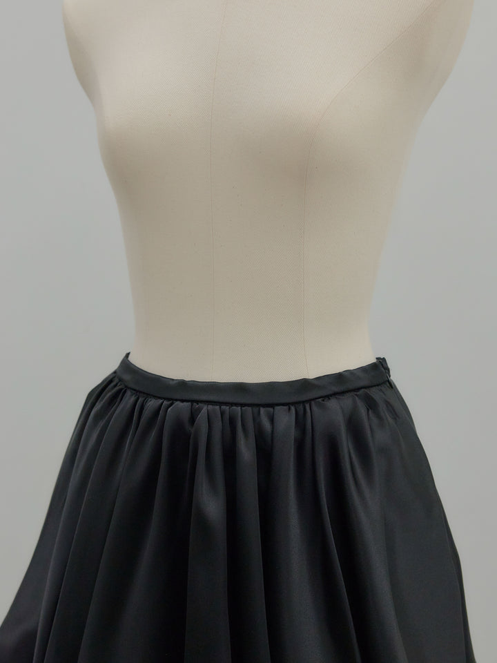 サテンバルーンミニスカート(インパン付き)