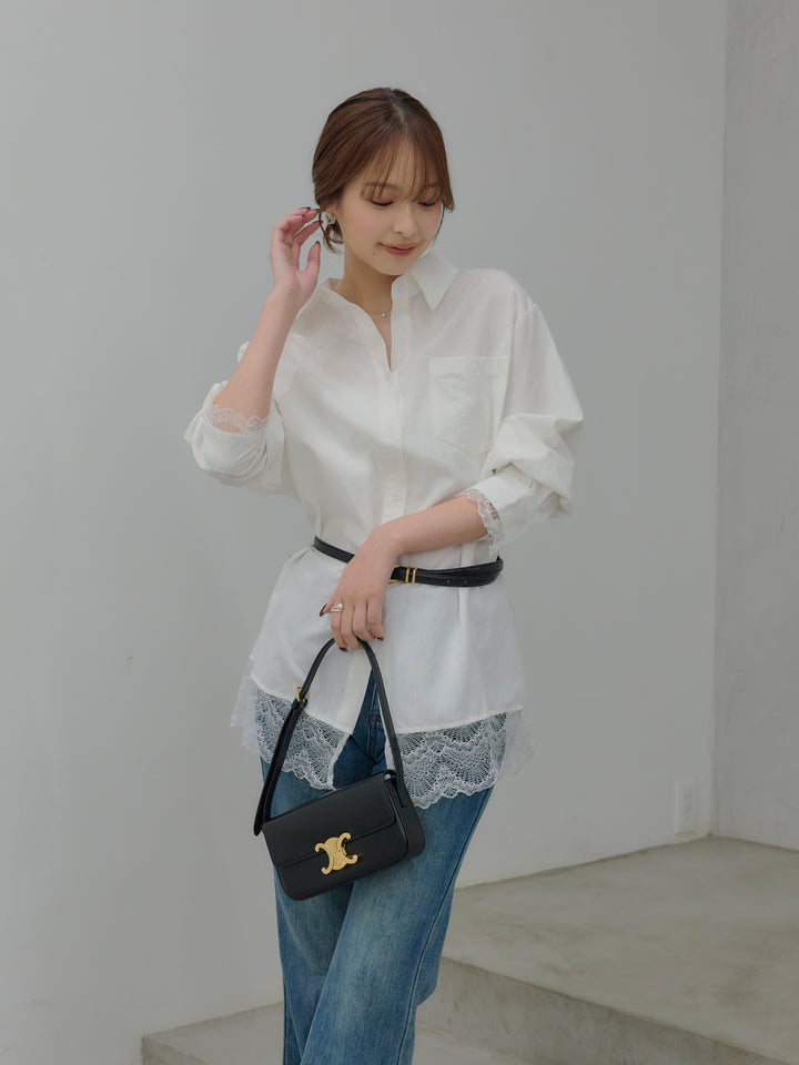 美ラインストレッチフレアデニム