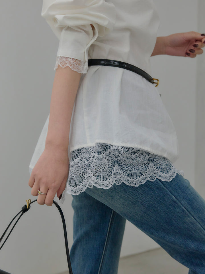 美ラインストレッチフレアデニム