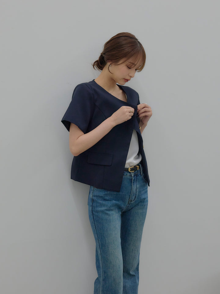 美ラインストレッチフレアデニム