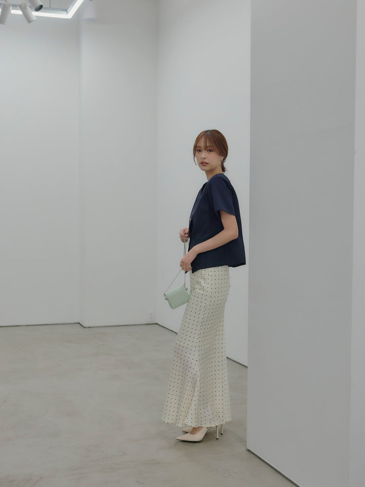 ゴールドボタンハーフスリーブジャケット