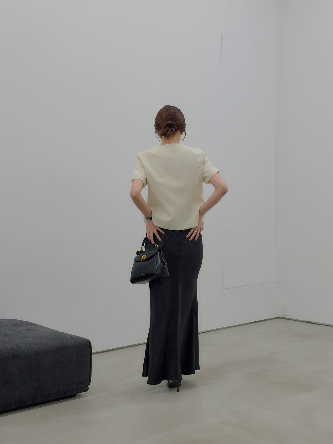 ゴールドボタンハーフスリーブジャケット