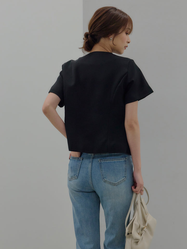 美ラインストレッチフレアデニム