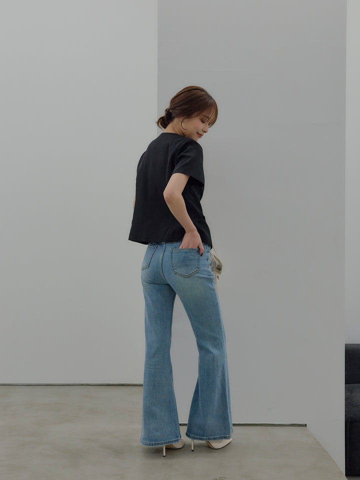 ゴールドボタンハーフスリーブジャケット