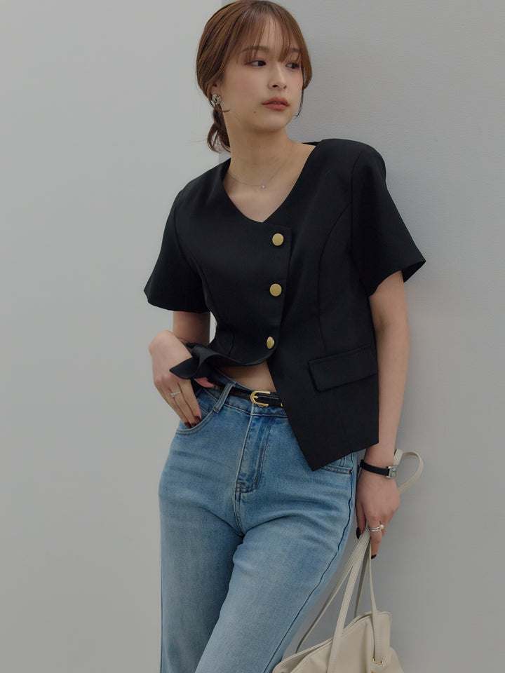 美ラインストレッチフレアデニム