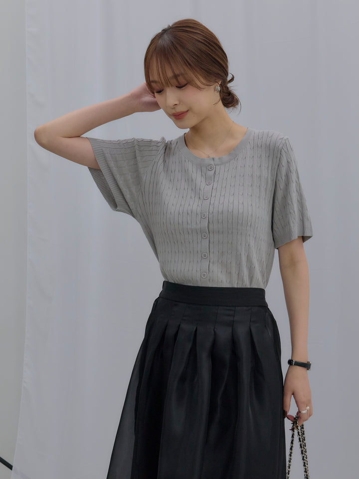 オーガンジー×タフタコクーンスカート