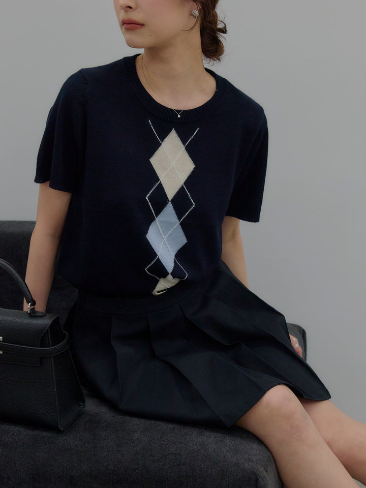 プリーツミニスカート(ベルト/インパン付き)