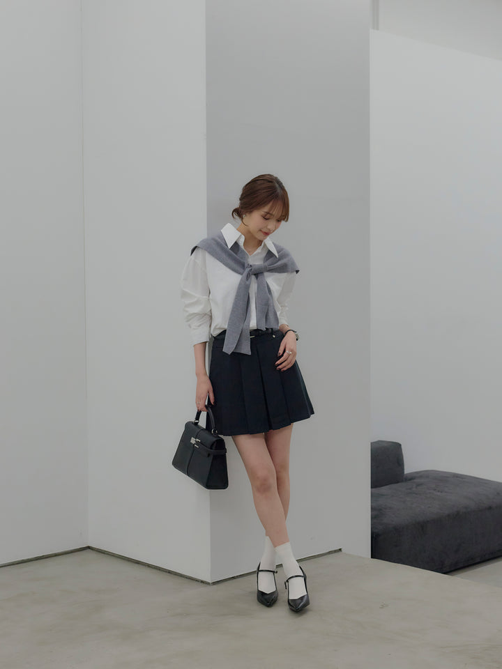 プリーツミニスカート(ベルト/インパン付き)