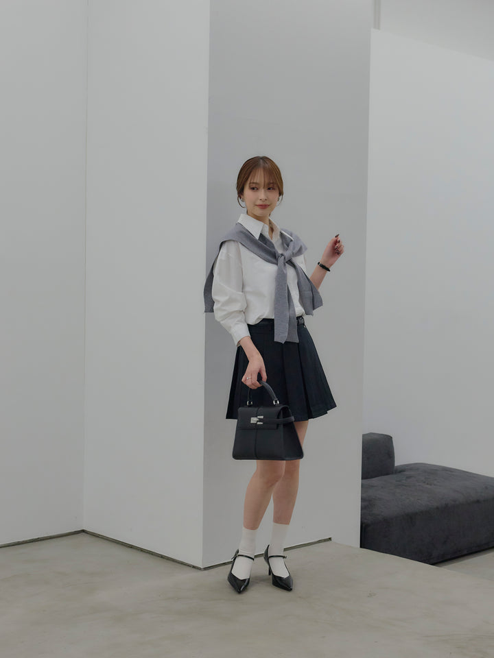 プリーツミニスカート(ベルト/インパン付き)