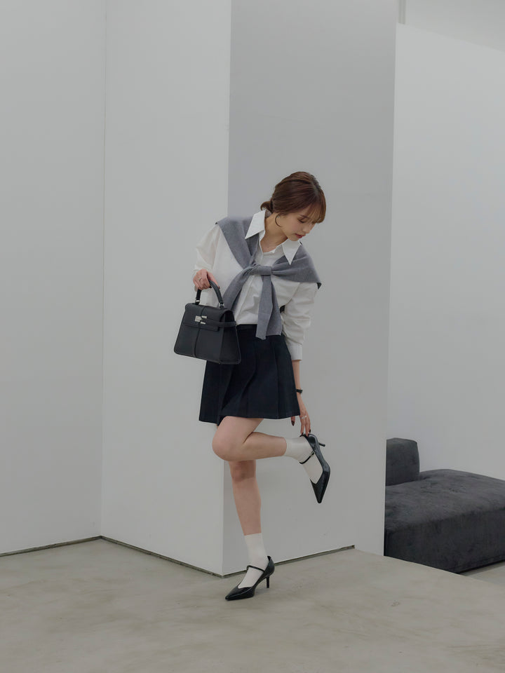 プリーツミニスカート(ベルト/インパン付き)