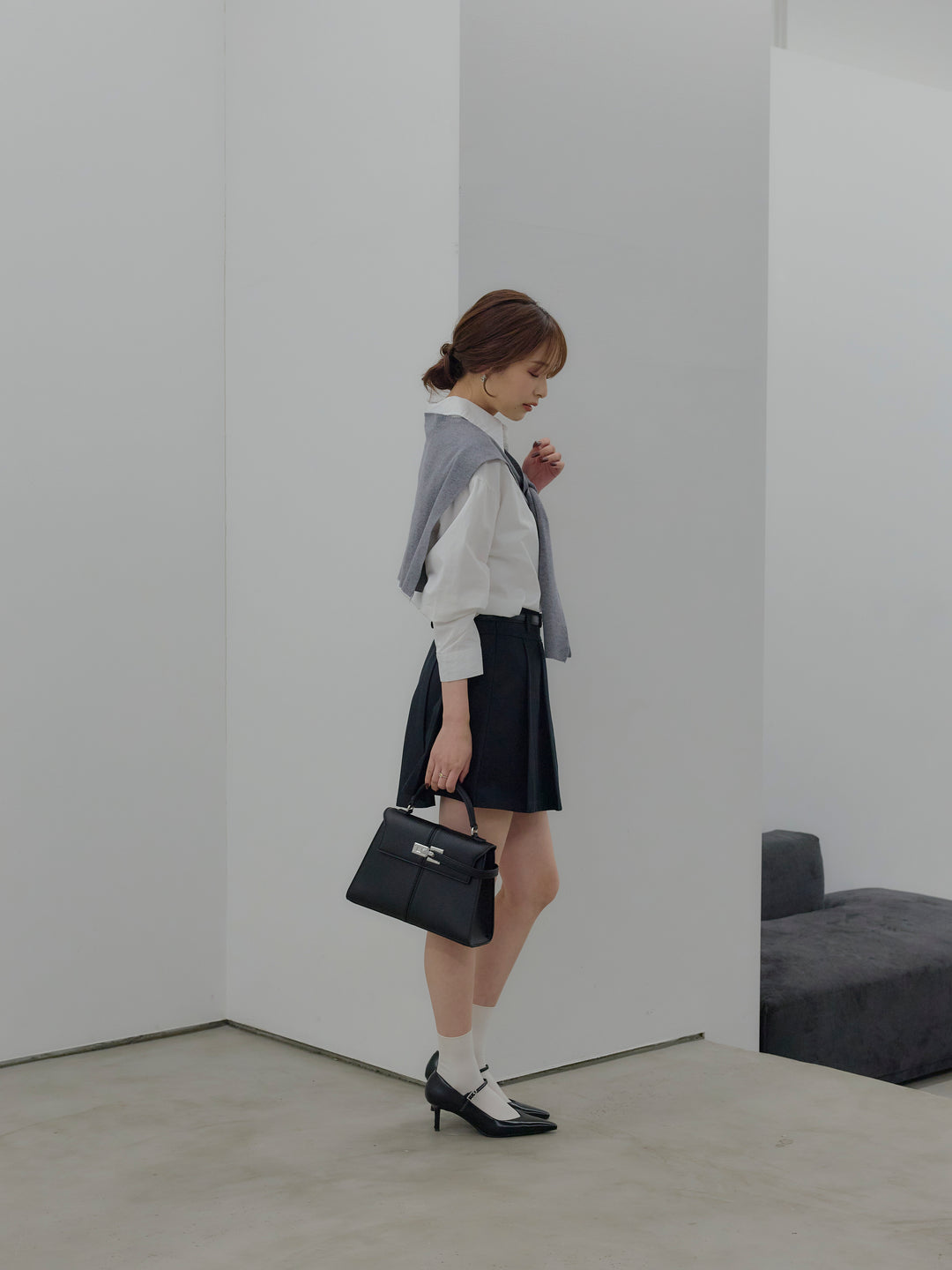 プリーツミニスカート(ベルト/インパン付き)