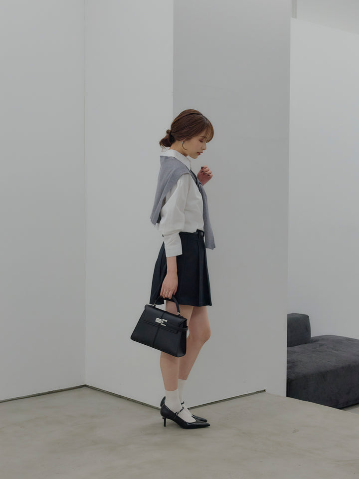 プリーツミニスカート(ベルト/インパン付き)