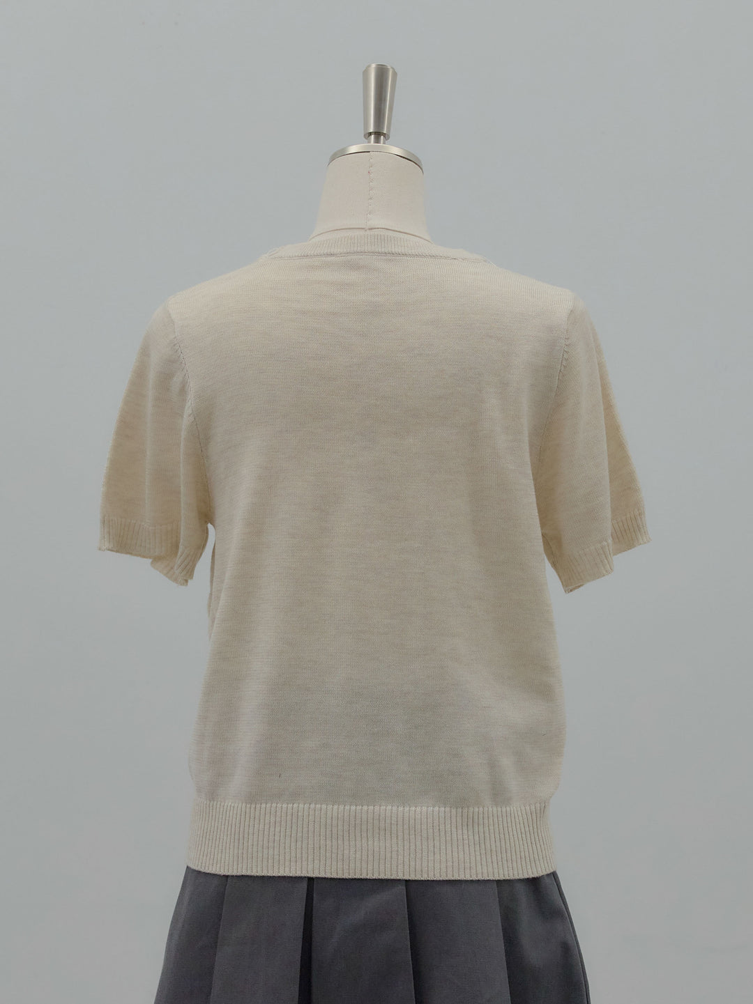 アーガイル柄ハーフニットトップス