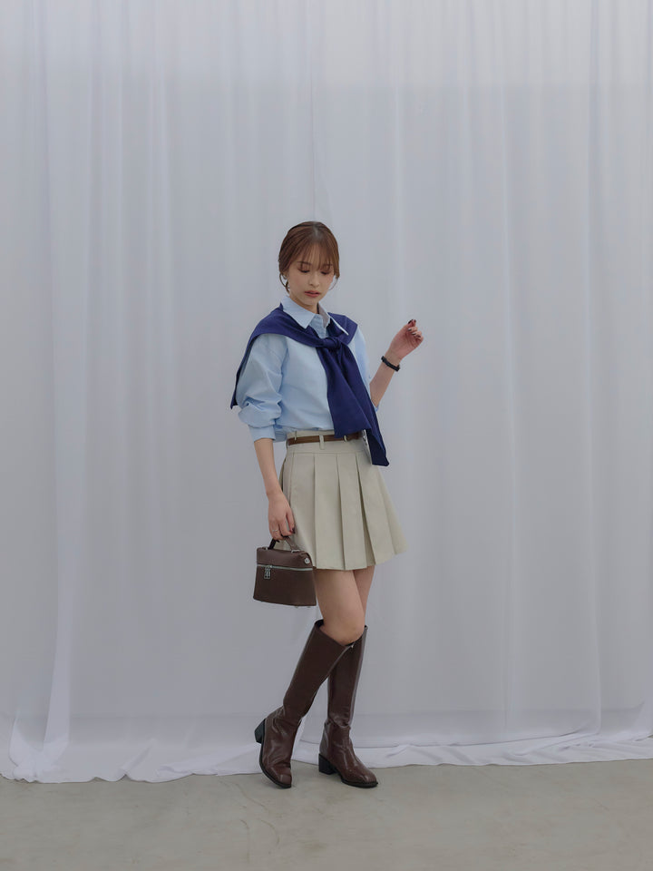 プリーツミニスカート(ベルト/インパン付き)