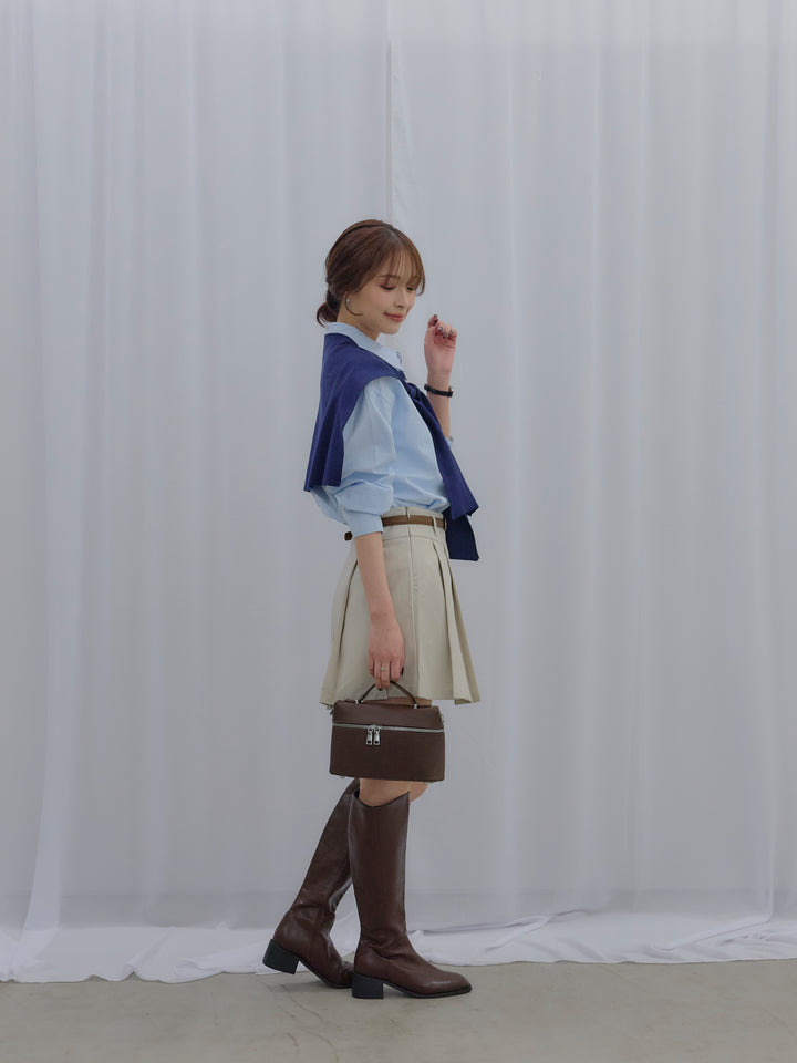 プリーツミニスカート(ベルト/インパン付き)