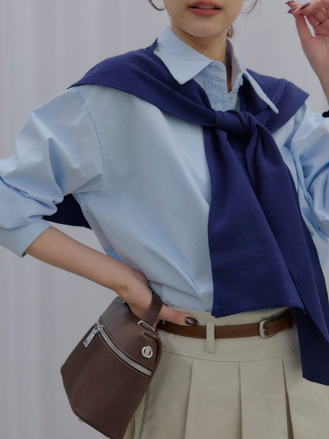 プリーツミニスカート(ベルト/インパン付き)