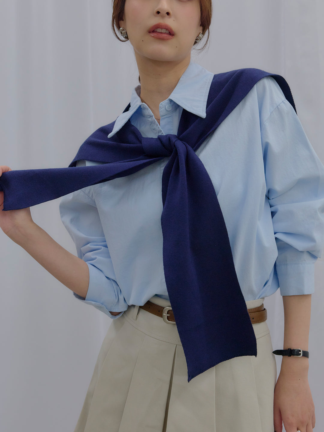 プリーツミニスカート(ベルト/インパン付き)