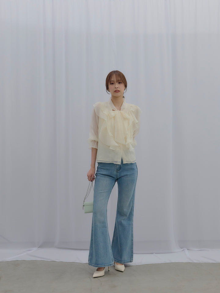 ボウタイフリルアソートブラウス