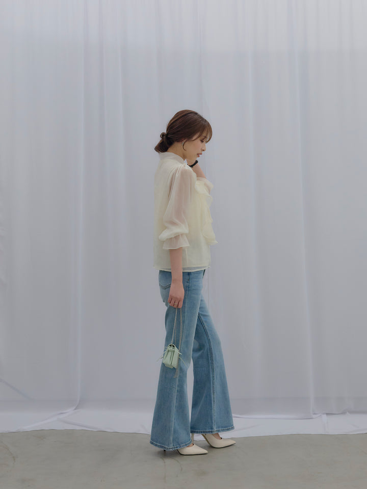 ボウタイフリルアソートブラウス