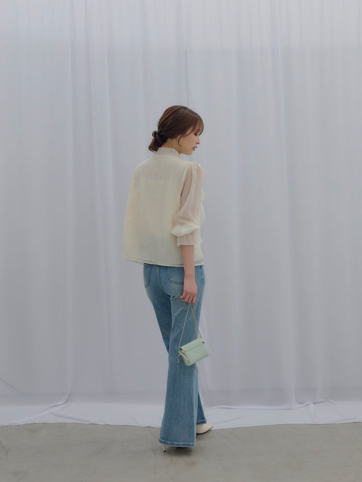 ボウタイフリルアソートブラウス