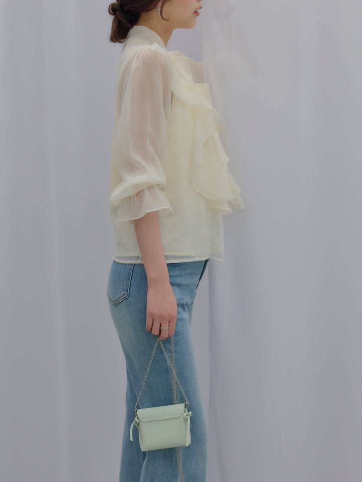 ボウタイフリルアソートブラウス