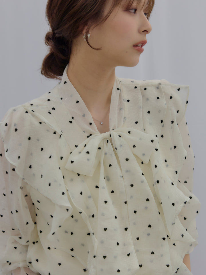 ボウタイフリルアソートブラウス