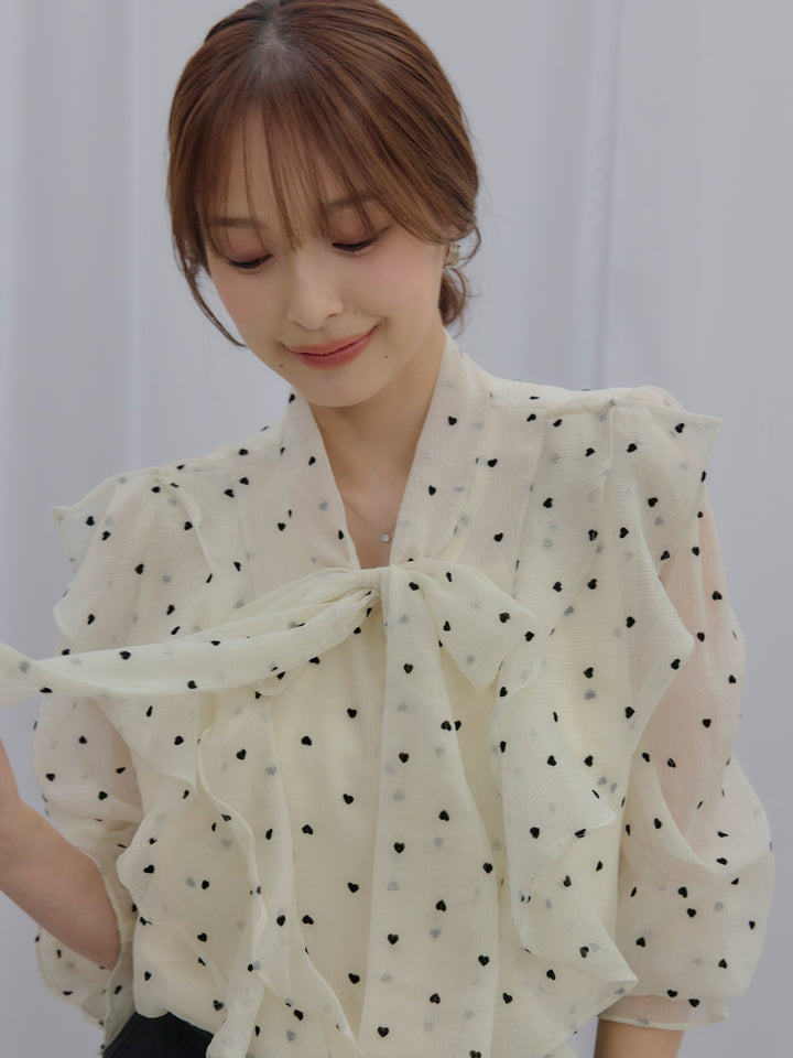 ボウタイフリルアソートブラウス