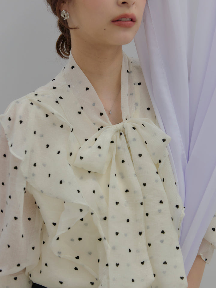 【SET】ボウタイフリルアソートブラウス+【Essential】Authentic straight pants(2set)