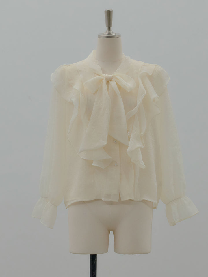 ボウタイフリルアソートブラウス