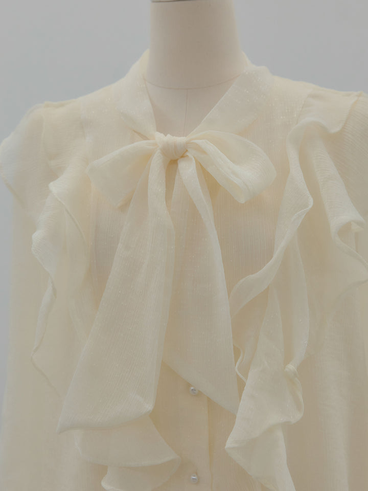 ボウタイフリルアソートブラウス
