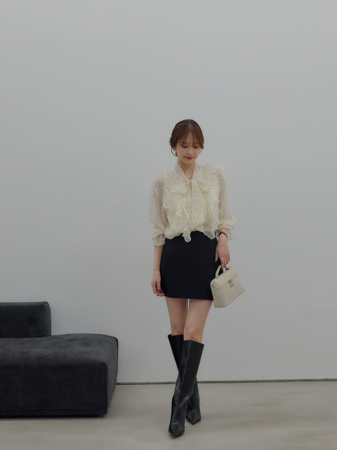 ボウタイフリルアソートブラウス