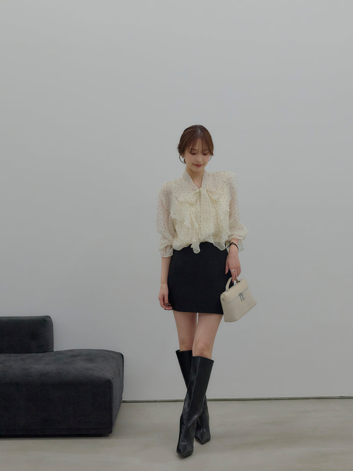 ボウタイフリルアソートブラウス