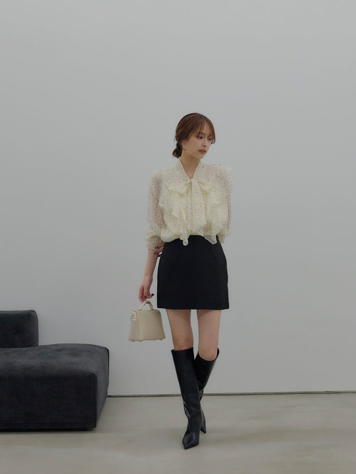 ボウタイフリルアソートブラウス