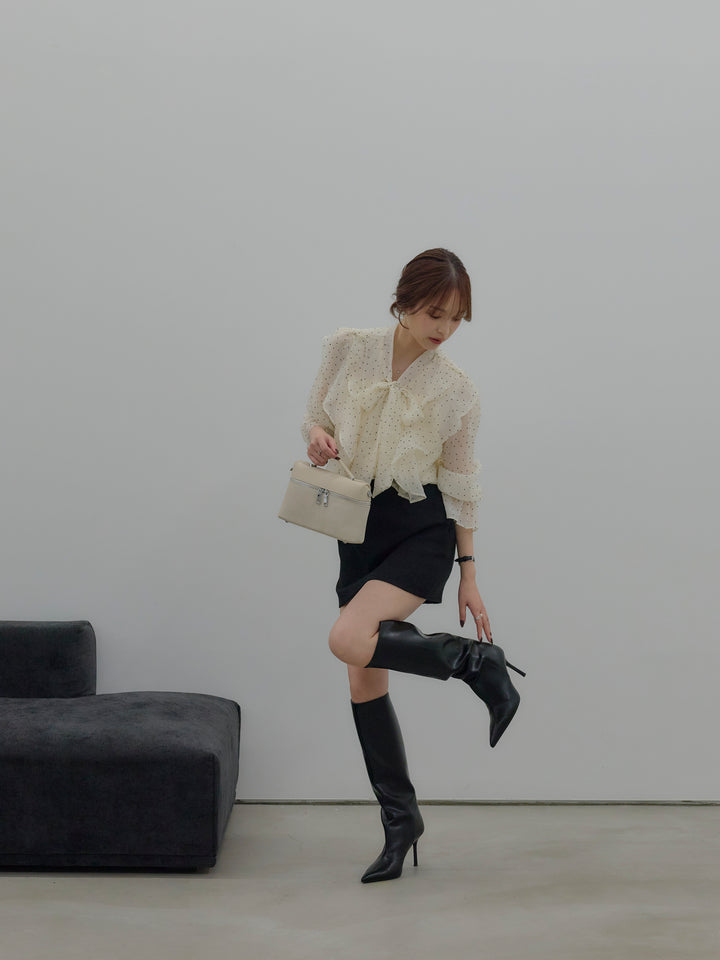 ボウタイフリルアソートブラウス