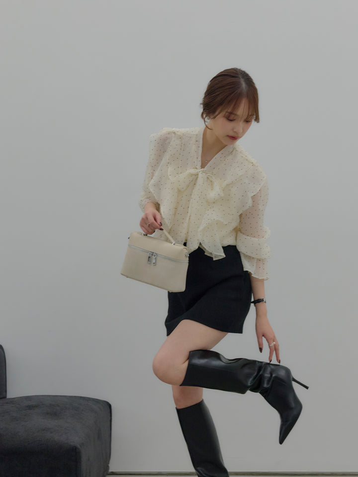 ボウタイフリルアソートブラウス