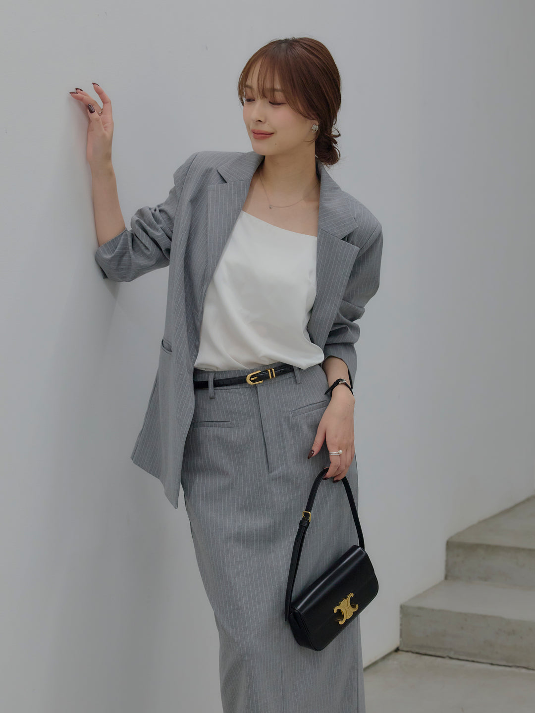 【SET】【Essential】Authentic jacket+【Essential】Authentic pencil skrt(2set)