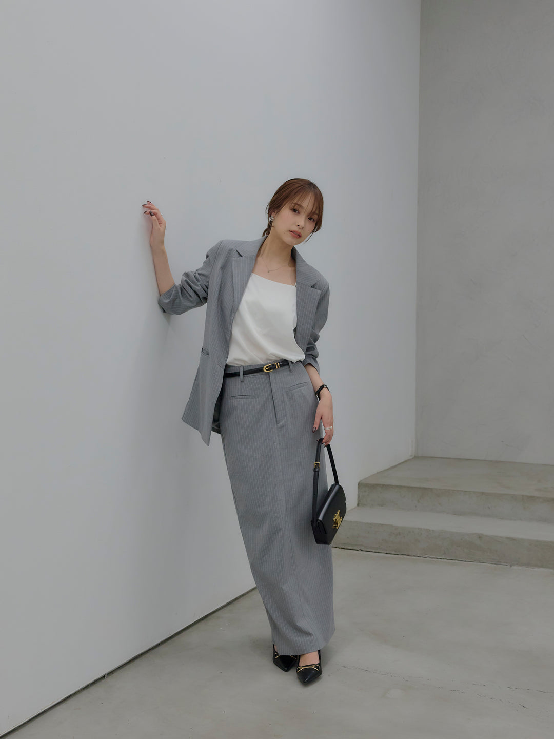 【SET】【Essential】Authentic jacket+【Essential】Authentic pencil skrt(2set)