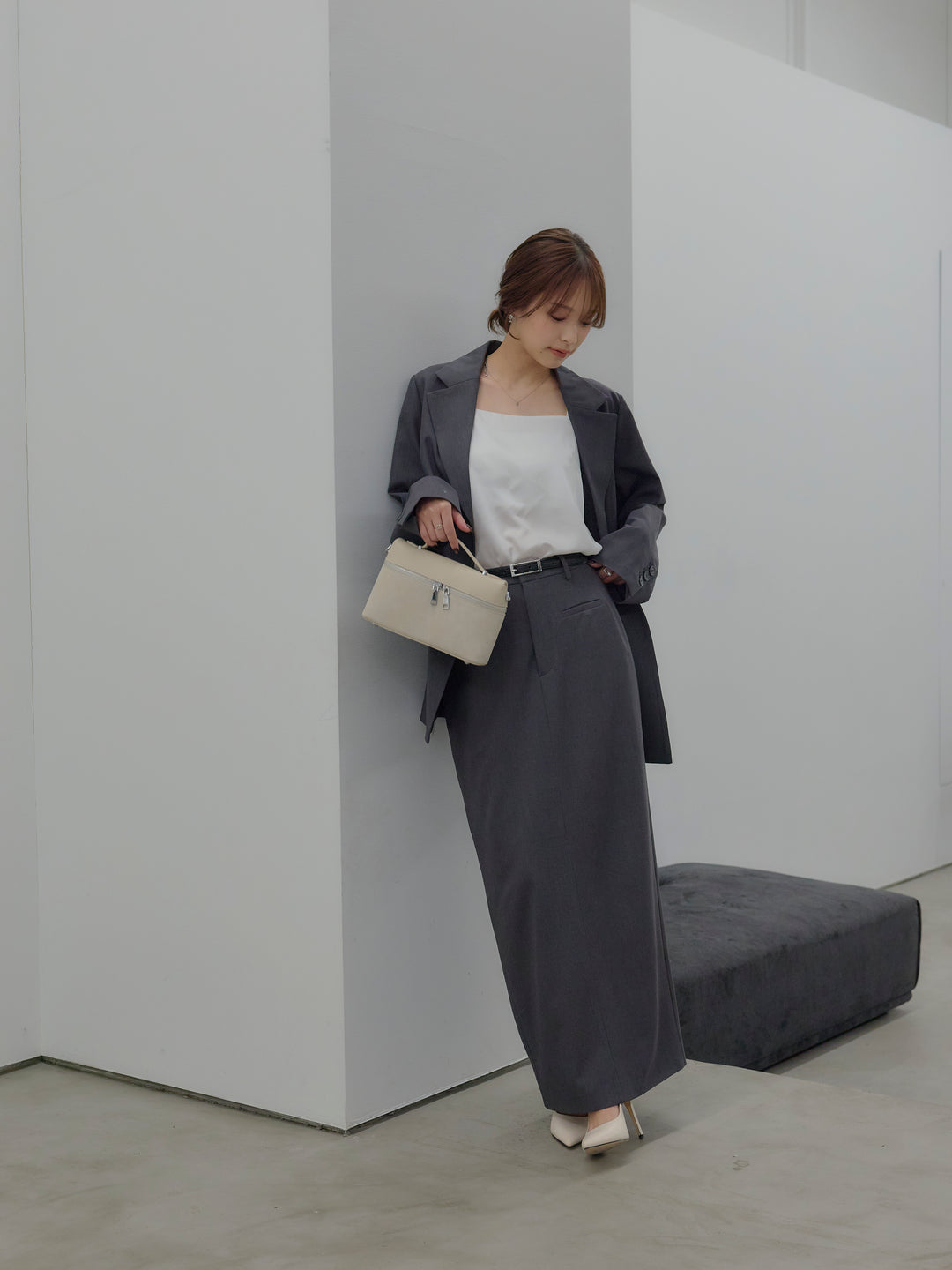 【SET】【Essential】Authentic jacket+【Essential】Authentic pencil skrt(2set)