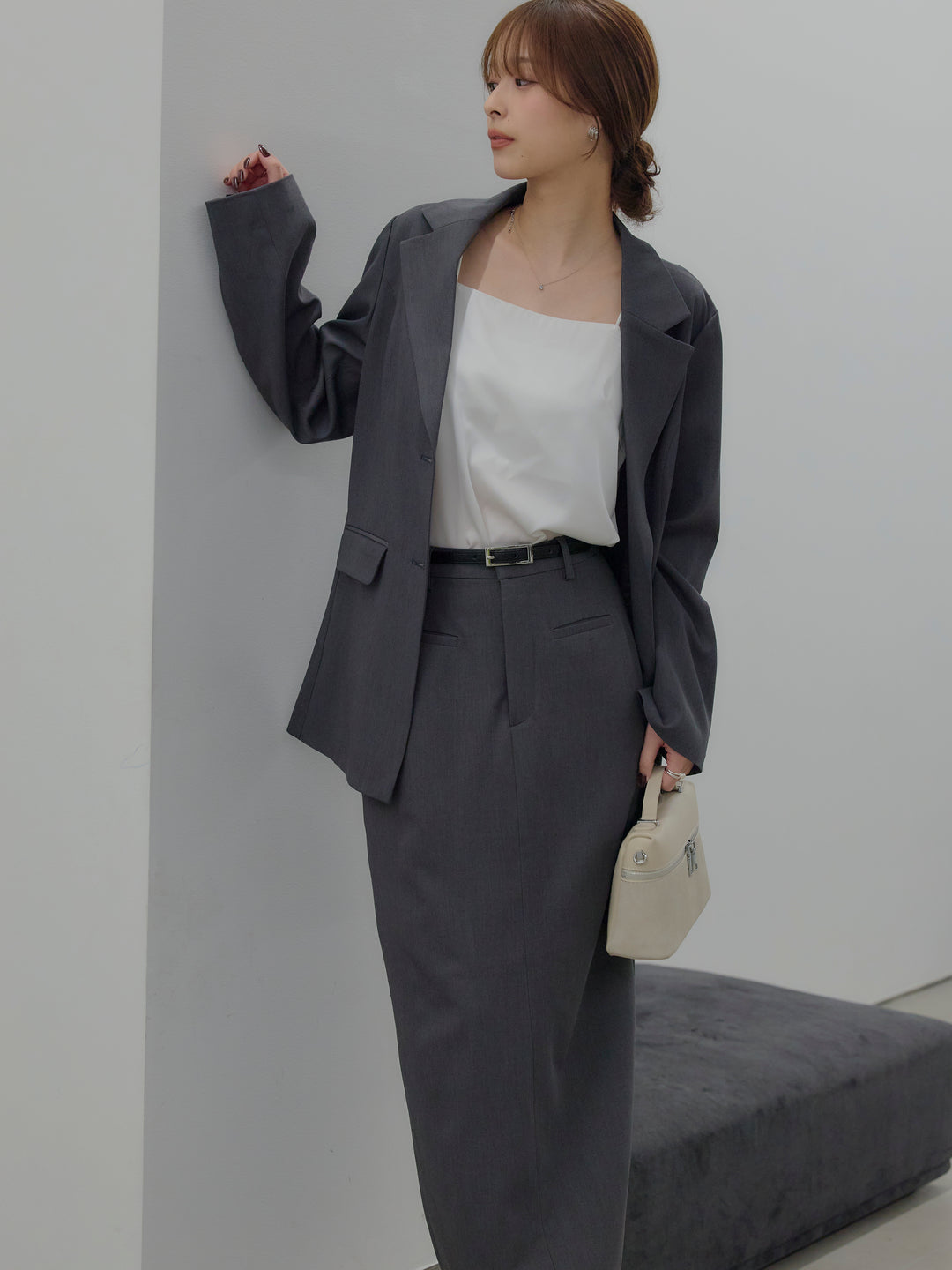 【SET】【Essential】Authentic jacket+【Essential】Authentic pencil skrt(2set)