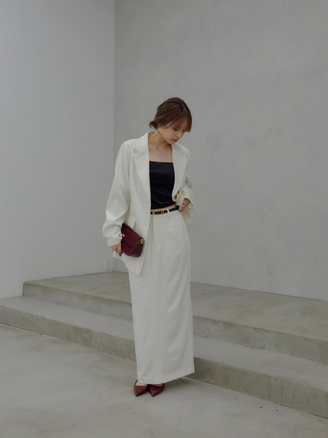 【SET】【Essential】Authentic jacket+【Essential】Authentic pencil skrt(2set)