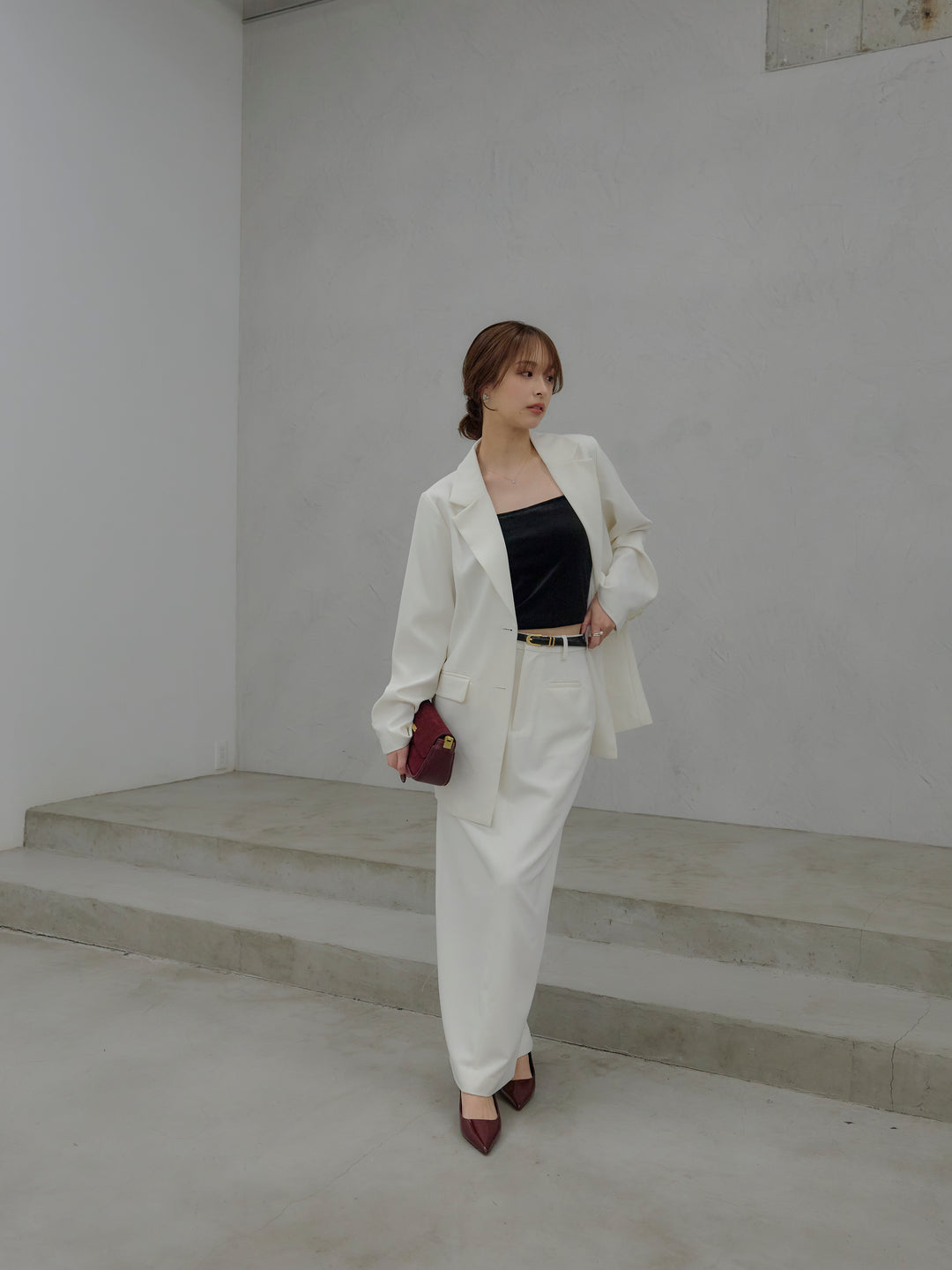 【SET】【Essential】Authentic jacket+【Essential】Authentic pencil skrt(2set)