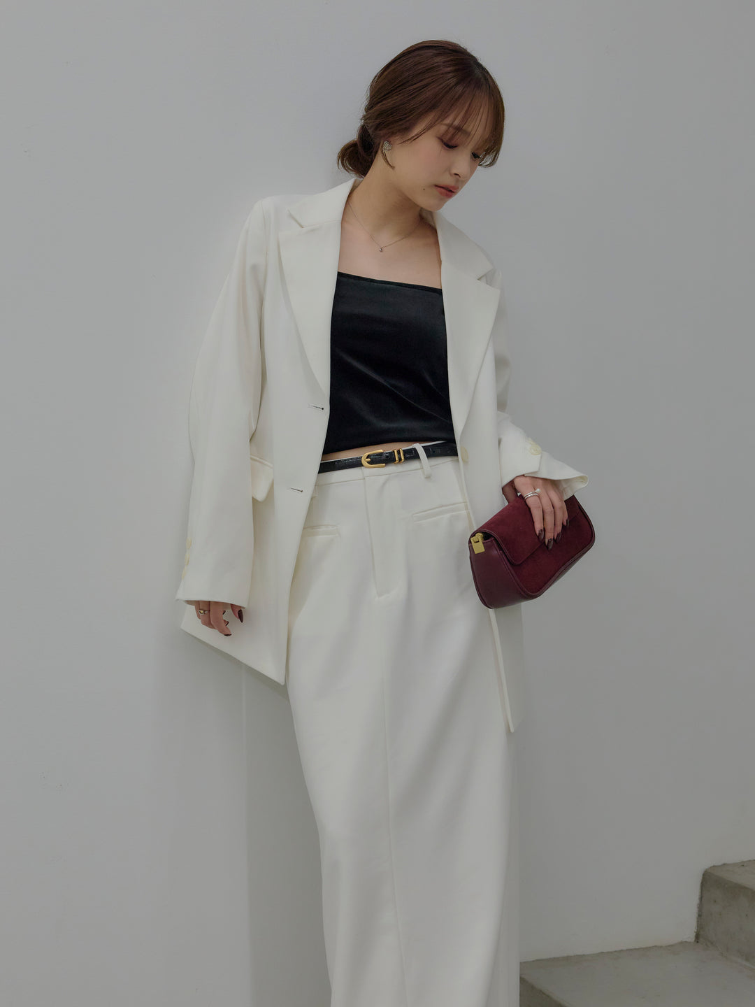 【SET】【Essential】Authentic jacket+【Essential】Authentic pencil skrt(2set)